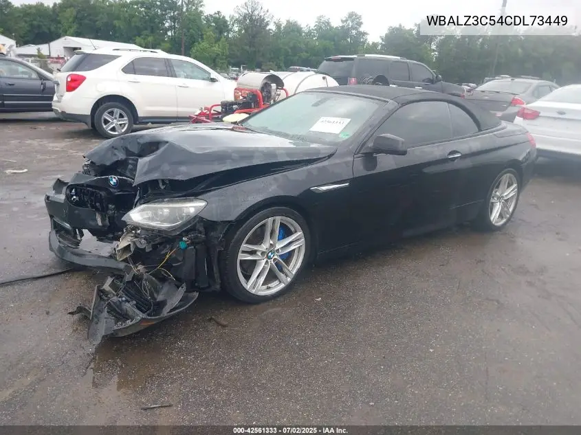 2012 BMW 650I I VIN: WBALZ3C54CDL73449 Lot: 42561333