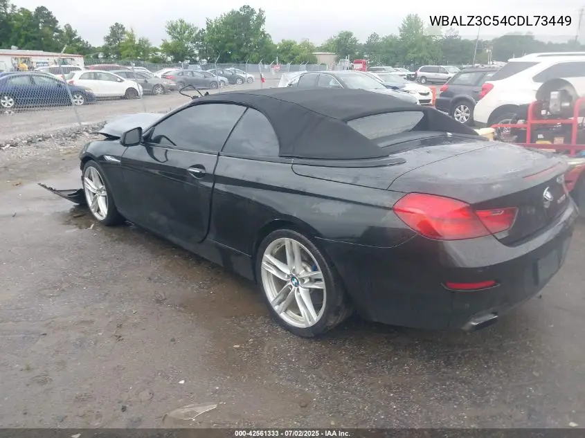 2012 BMW 650I I VIN: WBALZ3C54CDL73449 Lot: 42561333