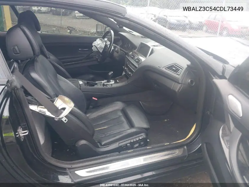 2012 BMW 650I I VIN: WBALZ3C54CDL73449 Lot: 42561333