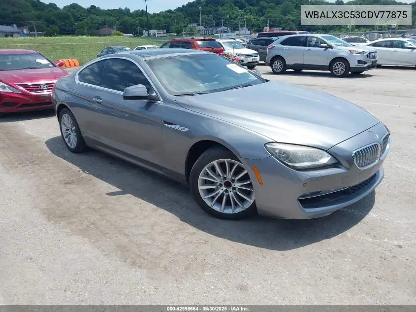 2012 BMW 650I VIN: WBALX3C53CDV77875 Lot: 42598664