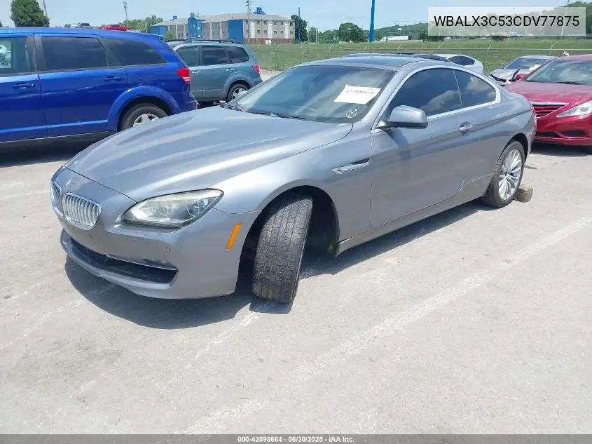 2012 BMW 650I VIN: WBALX3C53CDV77875 Lot: 42598664