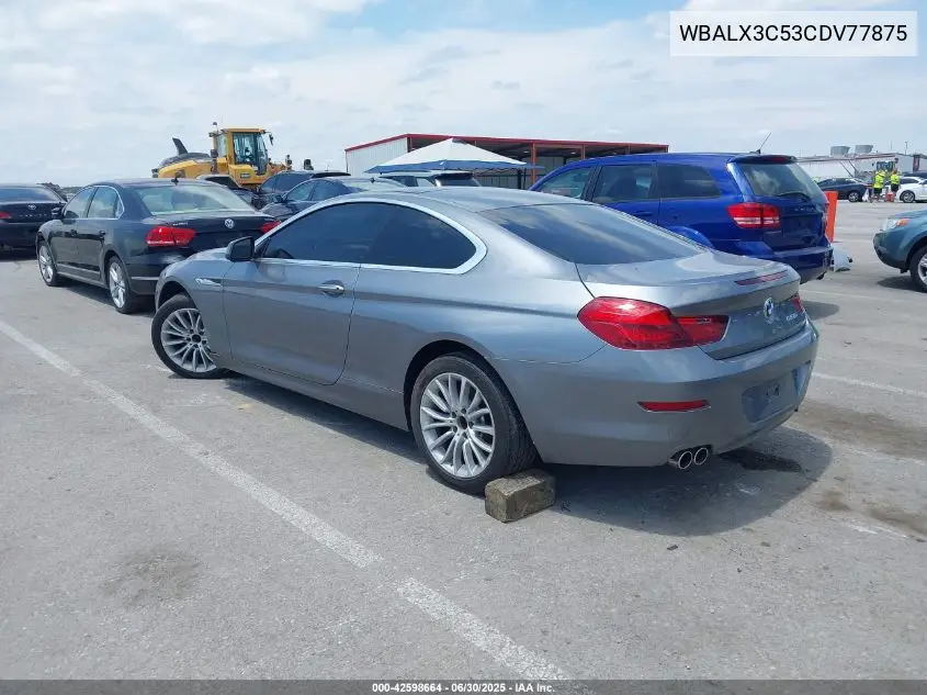 2012 BMW 650I VIN: WBALX3C53CDV77875 Lot: 42598664