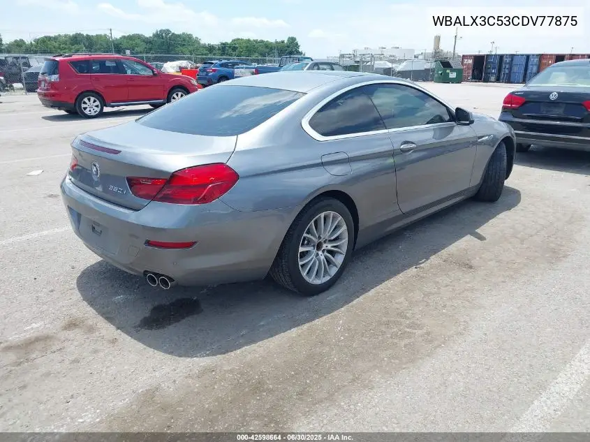 2012 BMW 650I VIN: WBALX3C53CDV77875 Lot: 42598664