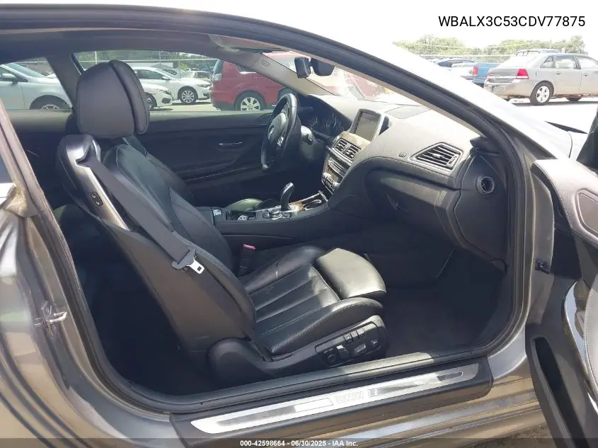 2012 BMW 650I VIN: WBALX3C53CDV77875 Lot: 42598664