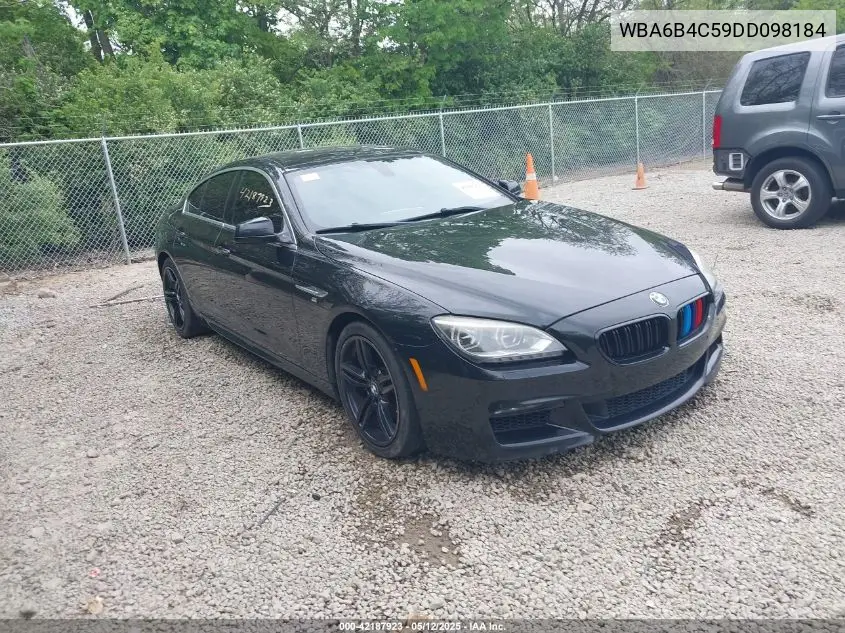 2013 BMW 650I Gran Coupe xDrive VIN: WBA6B4C59DD098184 Lot: 42187923