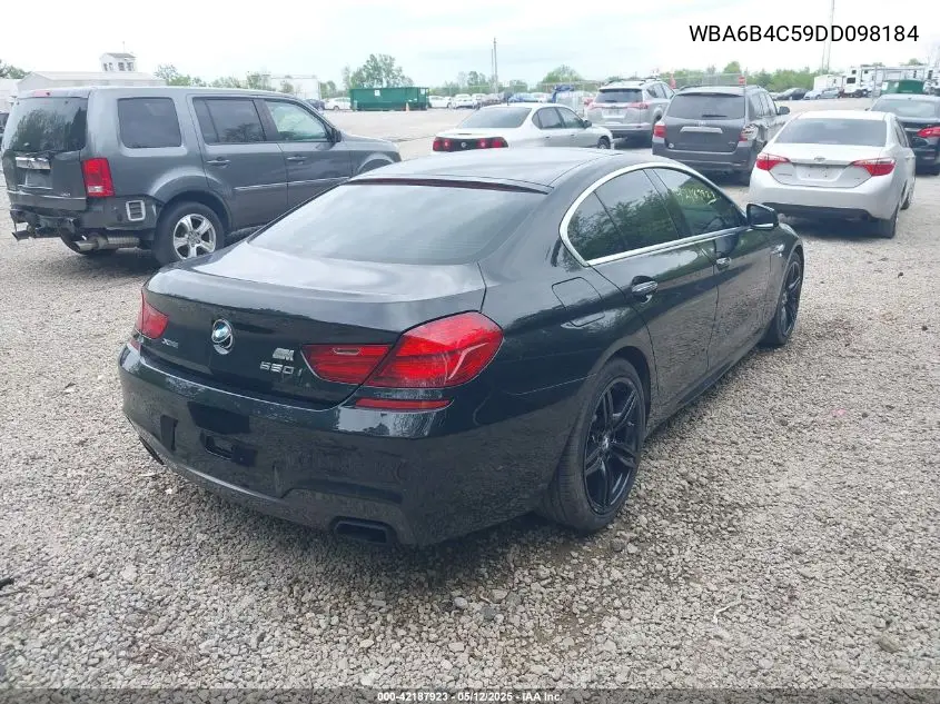 2013 BMW 650I Gran Coupe xDrive VIN: WBA6B4C59DD098184 Lot: 42187923