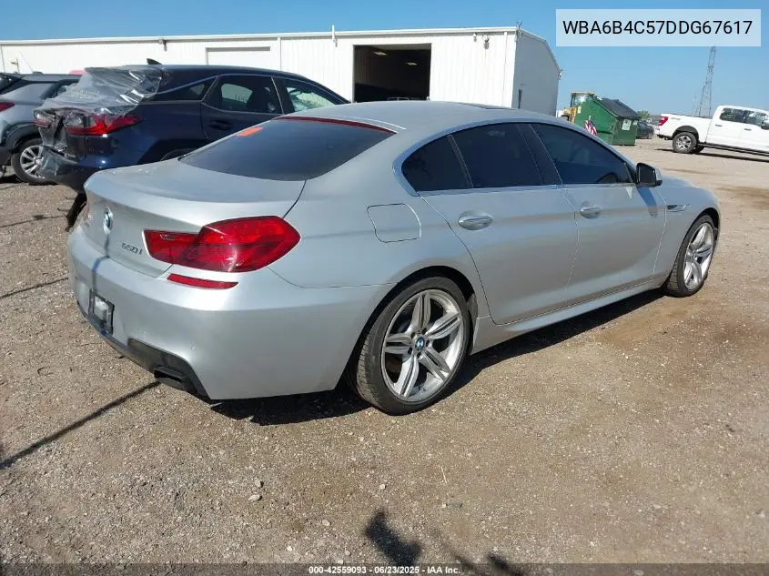 2013 BMW 650I Gran Coupe xDrive VIN: WBA6B4C57DDG67617 Lot: 42559093