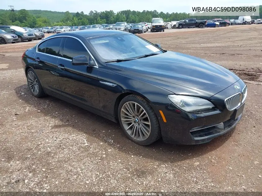 2013 BMW 650I Gran Coupe xDrive VIN: WBA6B4C59DD098086 Lot: 42601988