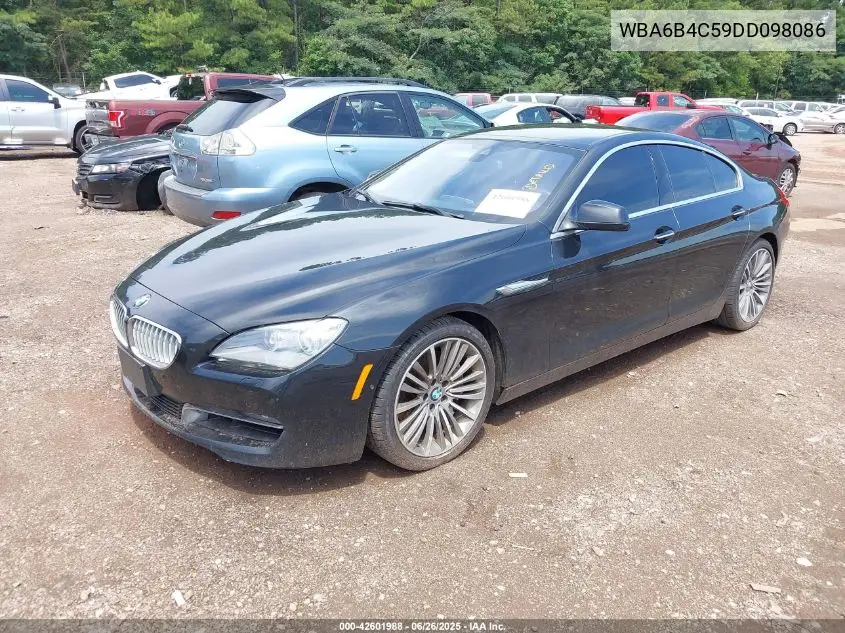 2013 BMW 650I Gran Coupe xDrive VIN: WBA6B4C59DD098086 Lot: 42601988