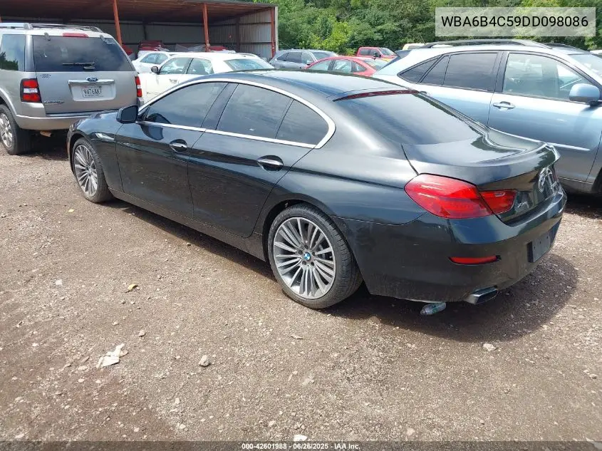 2013 BMW 650I Gran Coupe xDrive VIN: WBA6B4C59DD098086 Lot: 42601988