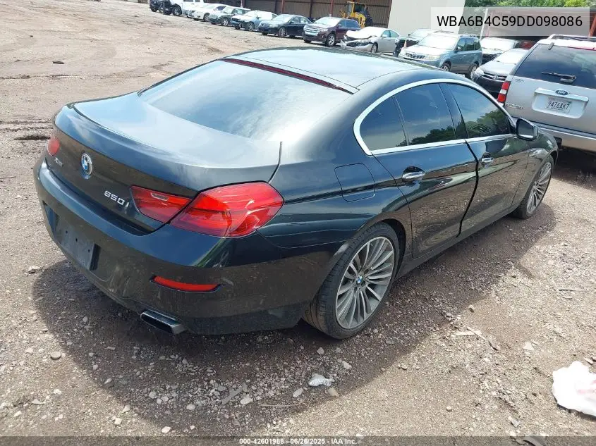 2013 BMW 650I Gran Coupe xDrive VIN: WBA6B4C59DD098086 Lot: 42601988
