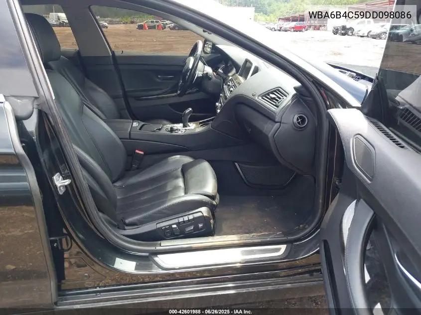 2013 BMW 650I Gran Coupe xDrive VIN: WBA6B4C59DD098086 Lot: 42601988