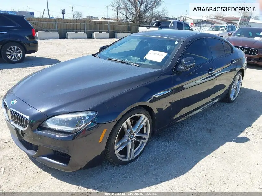 2014 BMW 650I Gran Coupe xDrive VIN: WBA6B4C53ED099316 Lot: 41985133