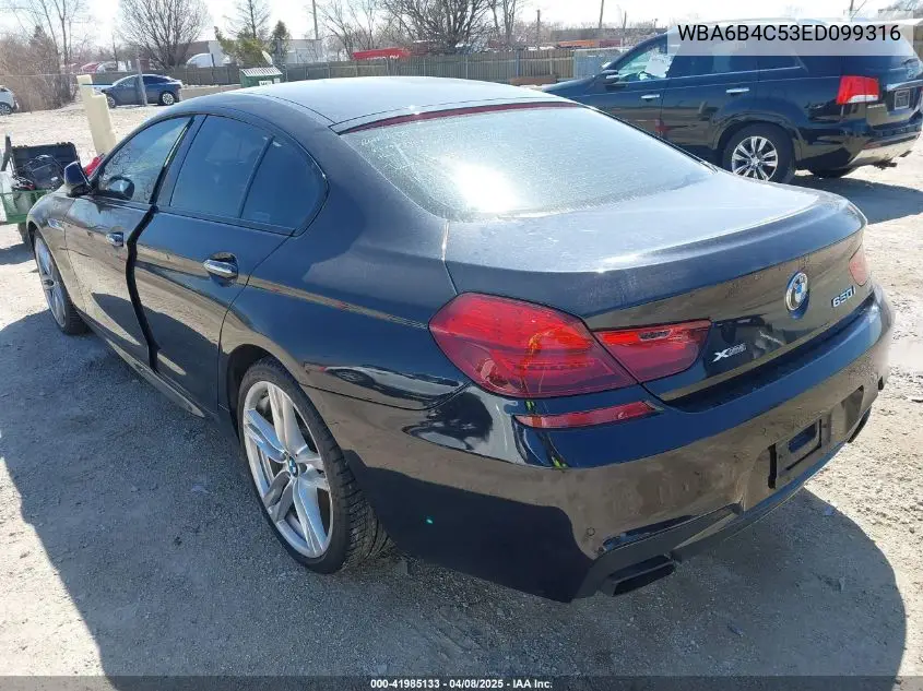 2014 BMW 650I Gran Coupe xDrive VIN: WBA6B4C53ED099316 Lot: 41985133