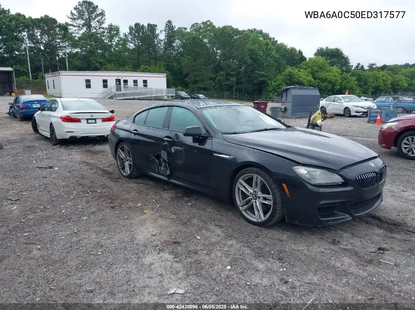 2014 BMW 640I Gran Coupe VIN: WBA6A0C50ED317577 Lot: 42430898