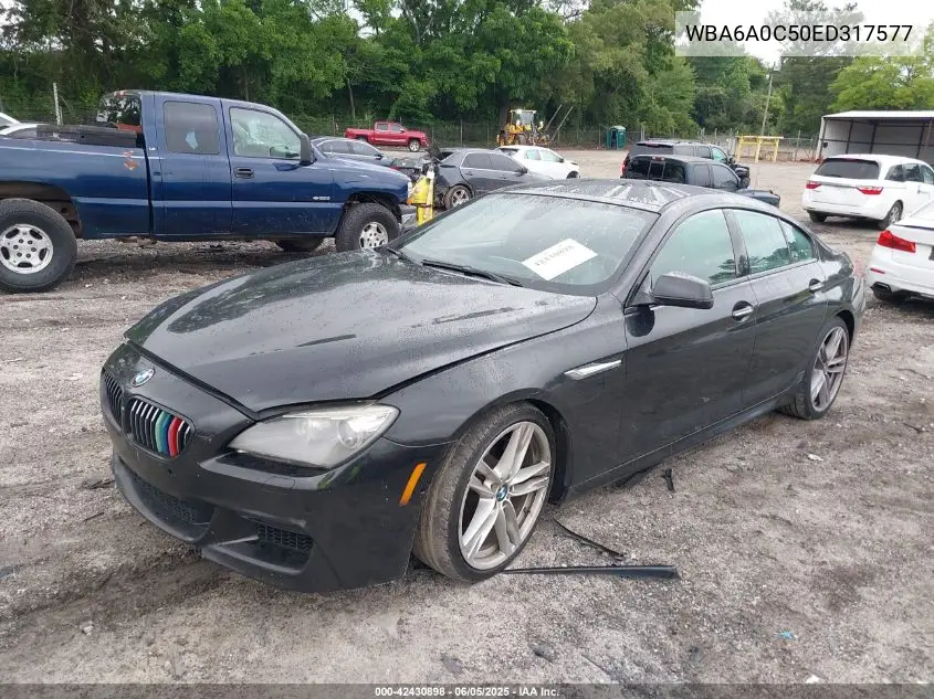 2014 BMW 640I Gran Coupe VIN: WBA6A0C50ED317577 Lot: 42430898