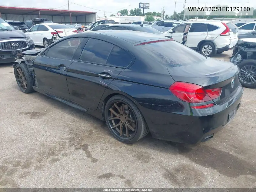 2014 BMW 650I Gran Coupe VIN: WBA6B2C51ED129160 Lot: 42458210