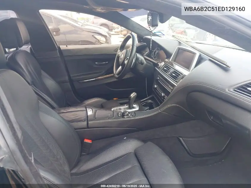 2014 BMW 650I Gran Coupe VIN: WBA6B2C51ED129160 Lot: 42458210
