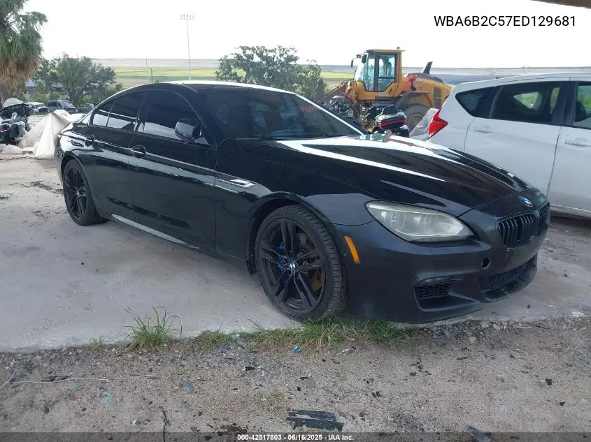 2014 BMW 650I Gran Coupe VIN: WBA6B2C57ED129681 Lot: 42517803