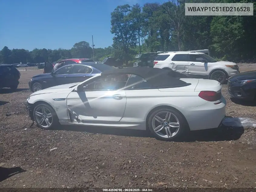2014 BMW 650I xDrive VIN: WBAYP1C51ED216528 Lot: 42536756
