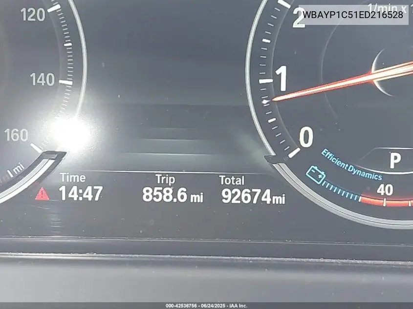 2014 BMW 650I xDrive VIN: WBAYP1C51ED216528 Lot: 42536756