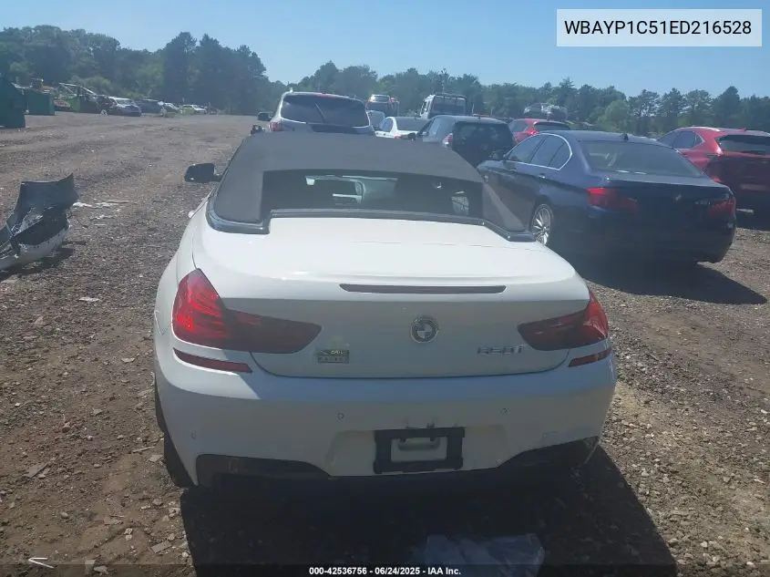2014 BMW 650I xDrive VIN: WBAYP1C51ED216528 Lot: 42536756