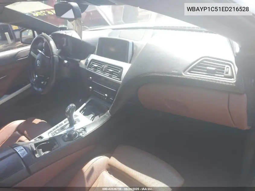 2014 BMW 650I xDrive VIN: WBAYP1C51ED216528 Lot: 42536756