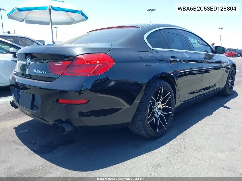 2014 BMW 650I Gran Coupe VIN: WBA6B2C53ED128804 Lot: 42615855