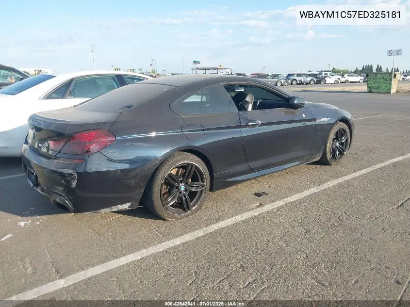 2014 BMW 650I xDrive VIN: WBAYM1C57ED325181 Lot: 42642541