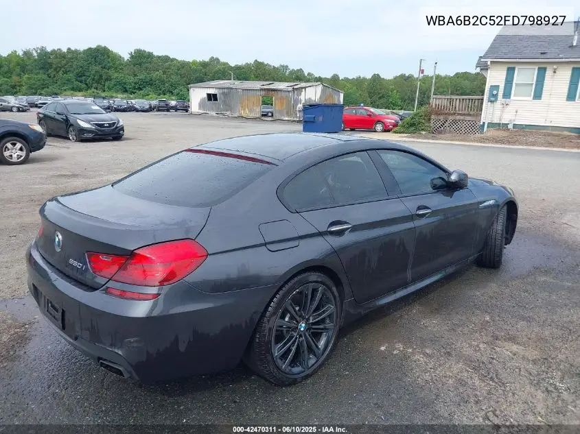 2015 BMW 650I Gran Coupe VIN: WBA6B2C52FD798927 Lot: 42470311