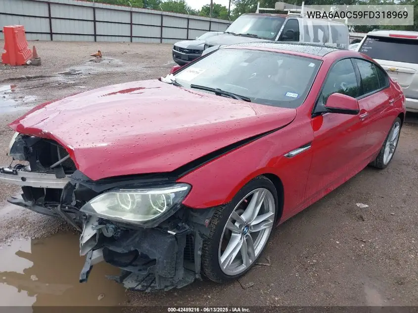 2015 BMW 640I Gran Coupe VIN: WBA6A0C59FD318969 Lot: 42489216