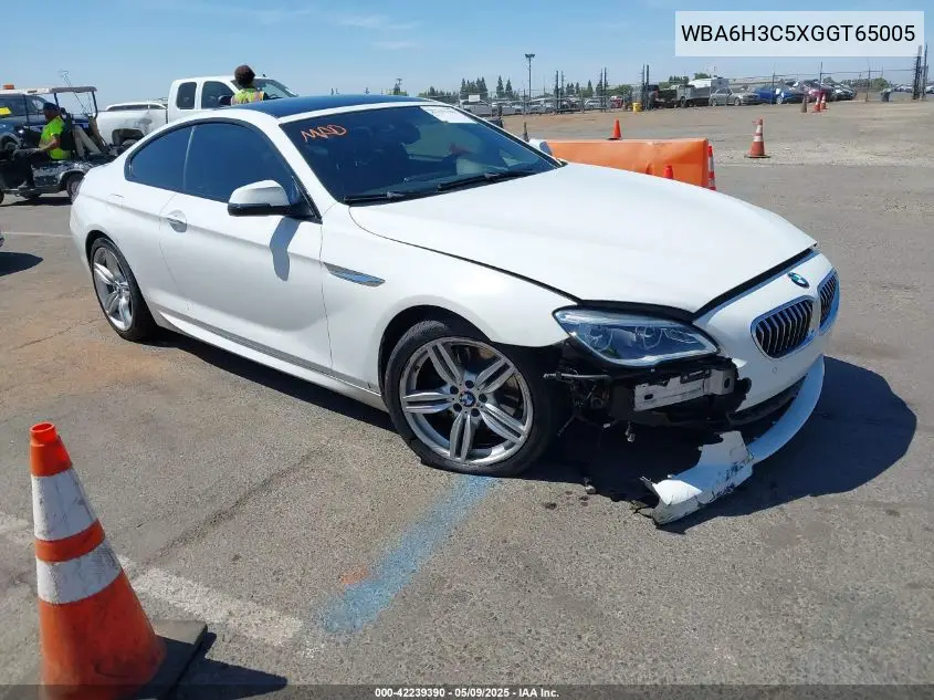 2016 BMW 640I xDrive VIN: WBA6H3C5XGGT65005 Lot: 42239390
