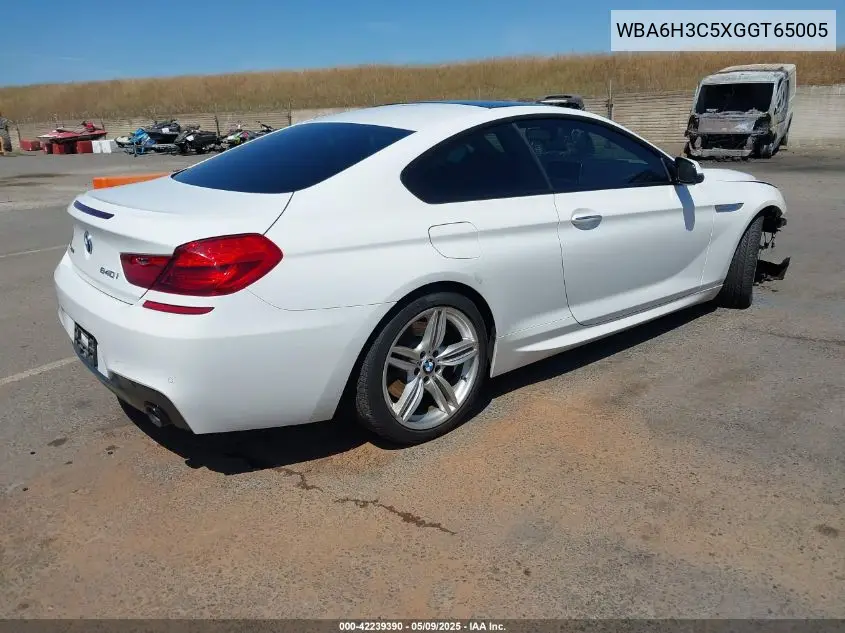 2016 BMW 640I xDrive VIN: WBA6H3C5XGGT65005 Lot: 42239390