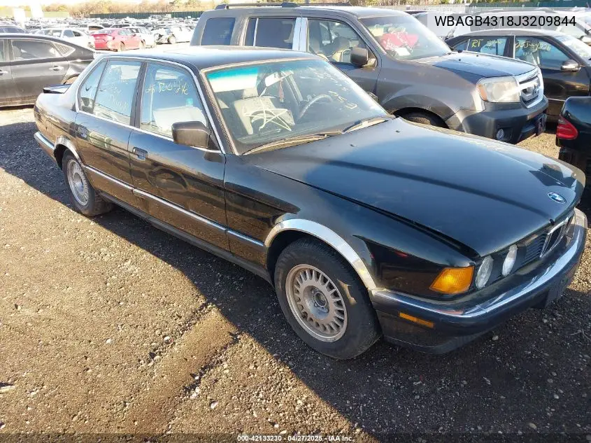 1988 BMW 735 I Automatic VIN: WBAGB4318J3209844 Lot: 42133230