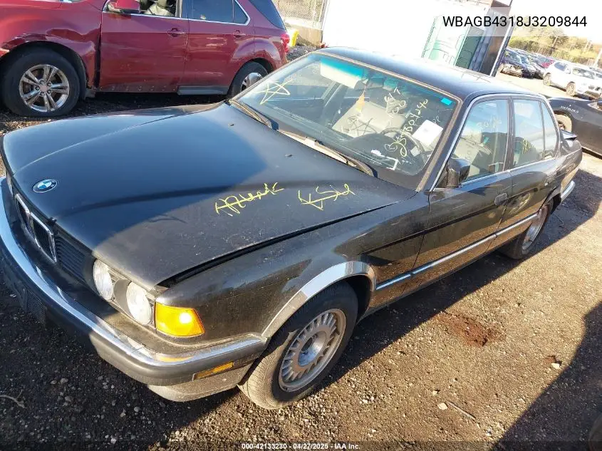 1988 BMW 735 I Automatic VIN: WBAGB4318J3209844 Lot: 42133230