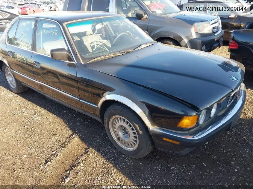 1988 BMW 735 I Automatic VIN: WBAGB4318J3209844 Lot: 42133230
