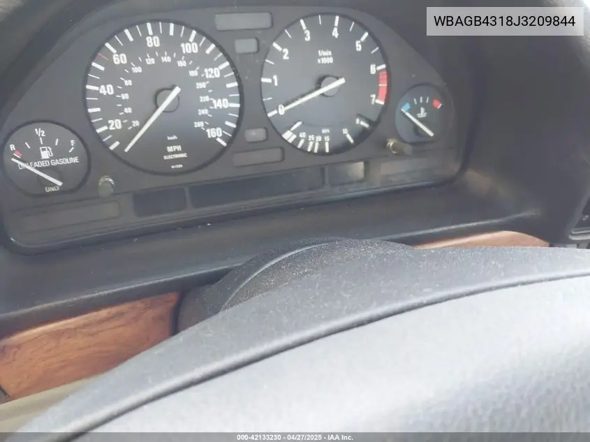 1988 BMW 735 I Automatic VIN: WBAGB4318J3209844 Lot: 42133230