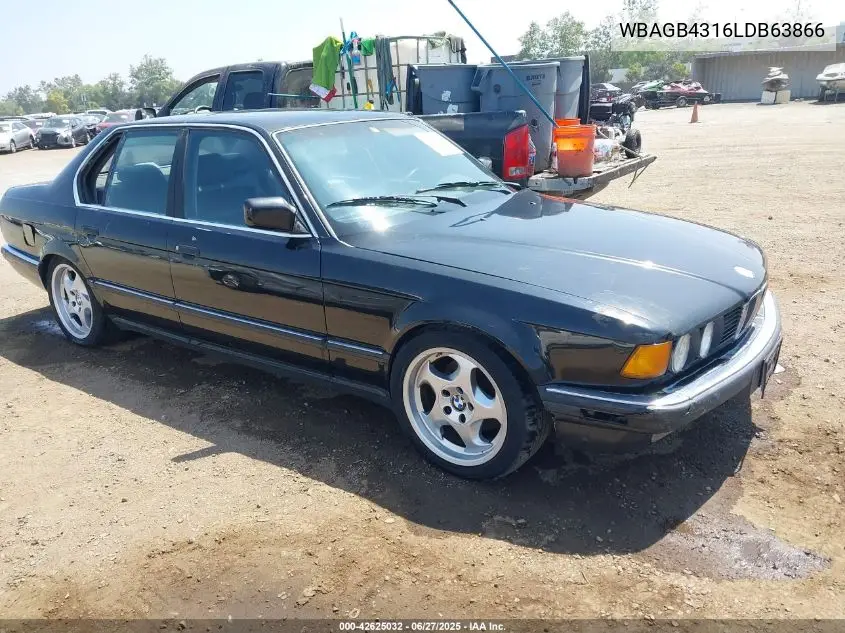 1990 BMW 735 I Automatic VIN: WBAGB4316LDB63866 Lot: 42625032