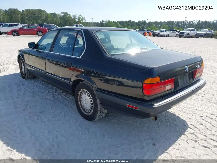 1991 BMW 735 Il VIN: WBAGC4312MDC29294 Lot: 42151104