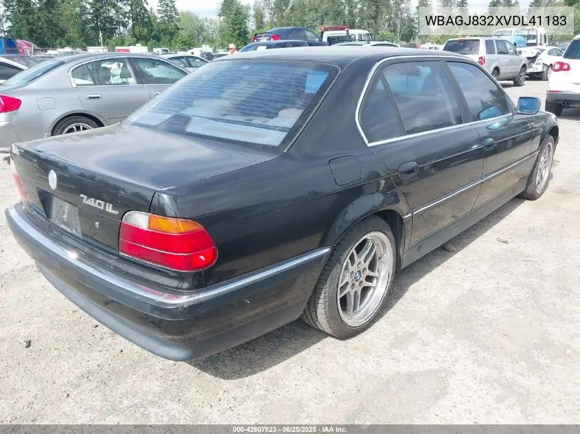 1997 BMW 740Il VIN: WBAGJ832XVDL41183 Lot: 42607923