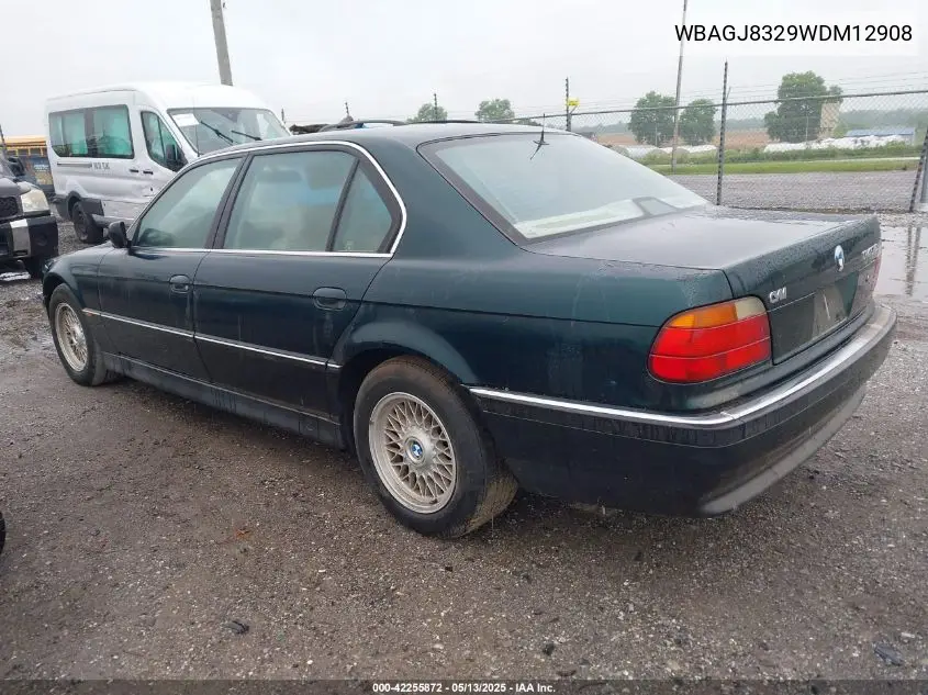 1998 BMW 740Il VIN: WBAGJ8329WDM12908 Lot: 42255872