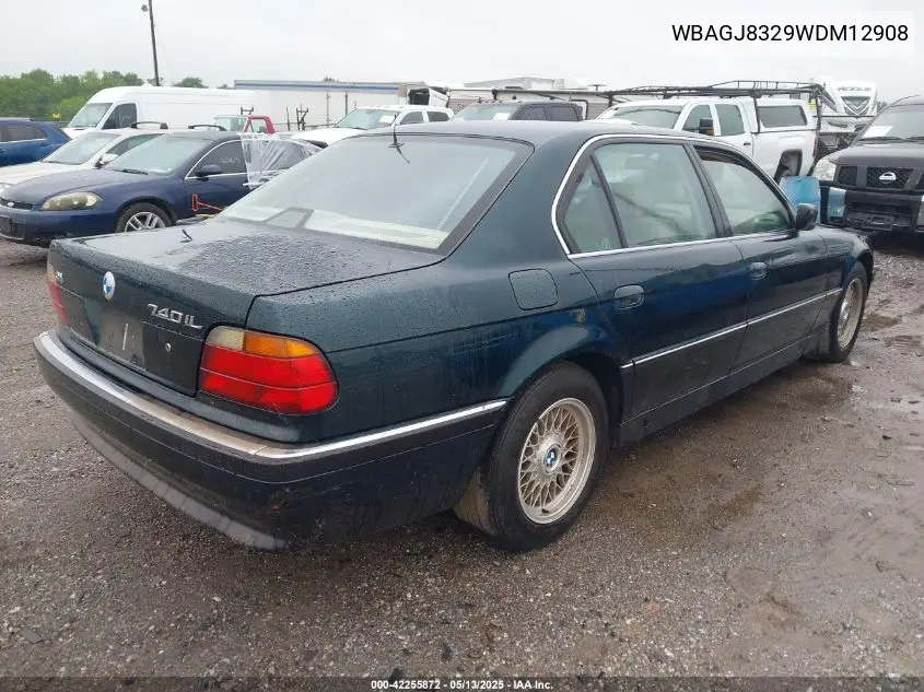 1998 BMW 740Il VIN: WBAGJ8329WDM12908 Lot: 42255872