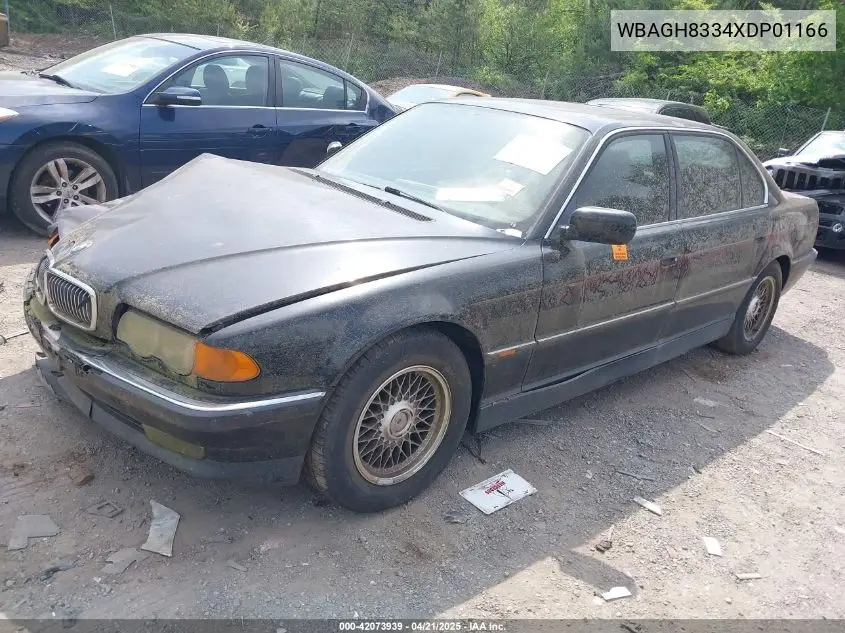 1999 BMW 740Il VIN: WBAGH8334XDP01166 Lot: 42073939