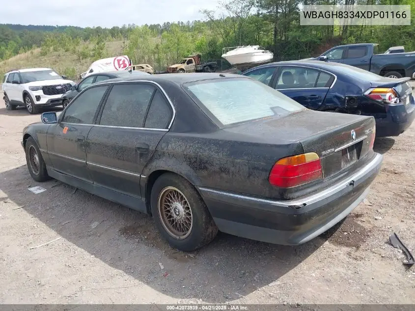 1999 BMW 740Il VIN: WBAGH8334XDP01166 Lot: 42073939