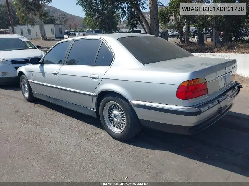 1999 BMW 740Il VIN: WBAGH8331XDP01738 Lot: 42357503