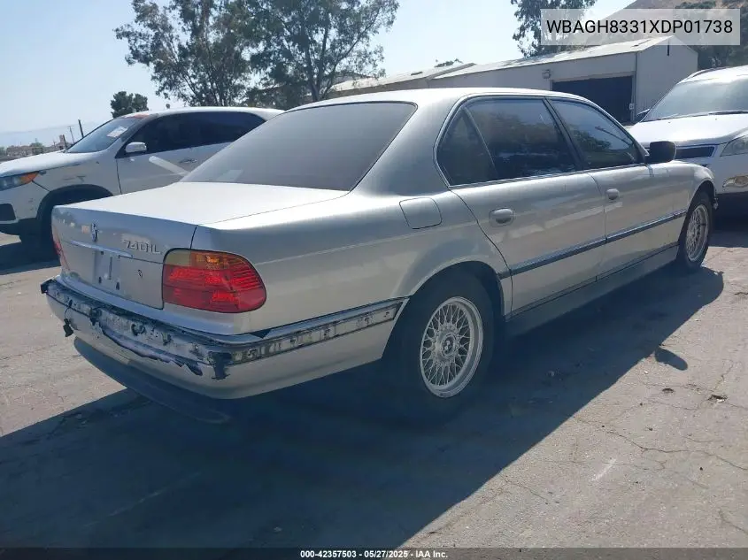 1999 BMW 740Il VIN: WBAGH8331XDP01738 Lot: 42357503