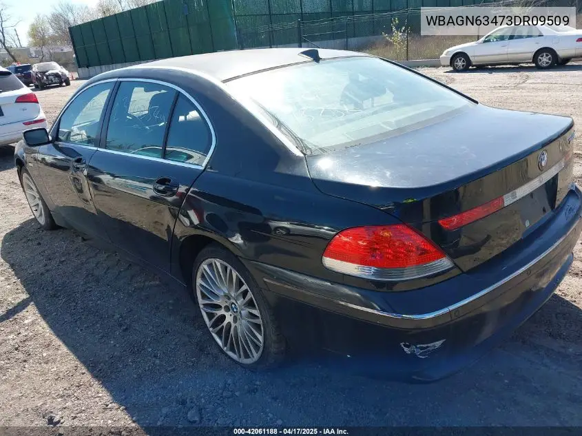 2003 BMW 745Li VIN: WBAGN63473DR09509 Lot: 42061188
