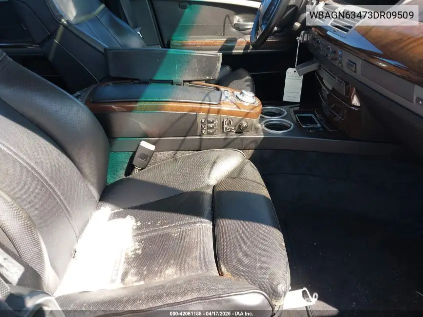 2003 BMW 745Li VIN: WBAGN63473DR09509 Lot: 42061188
