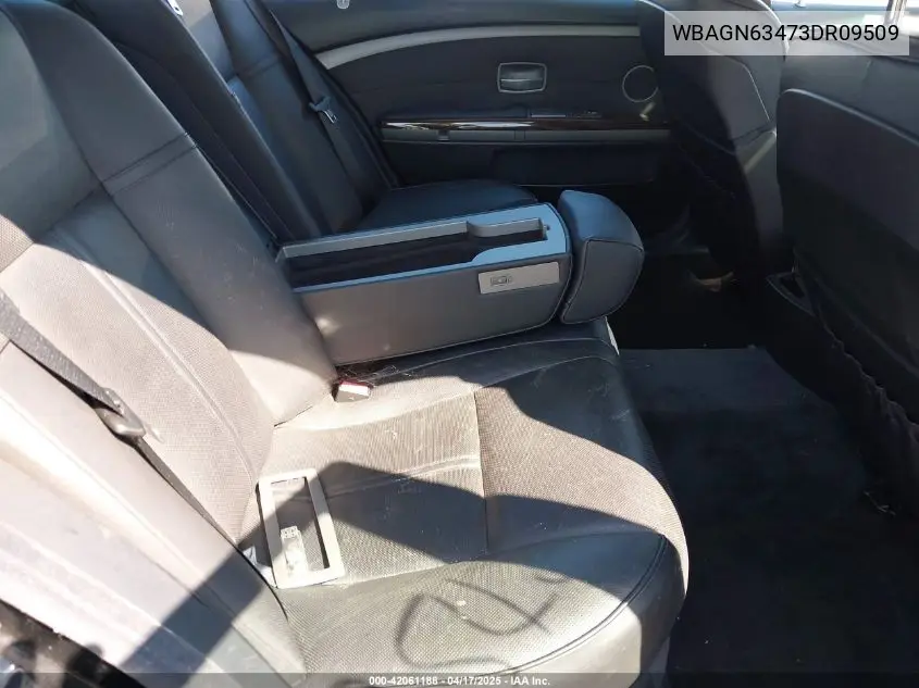 2003 BMW 745Li VIN: WBAGN63473DR09509 Lot: 42061188