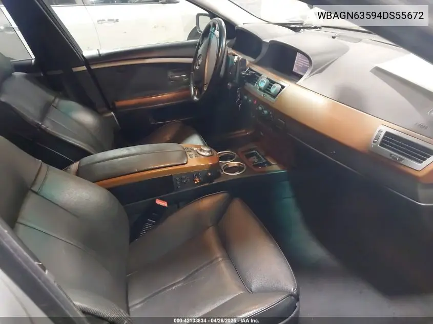 2004 BMW 745Li VIN: WBAGN63594DS55672 Lot: 42133834